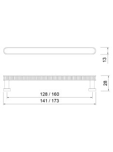 BÚTORFOGANTYÚ LIRO MIRA 128MM MATT ARANY