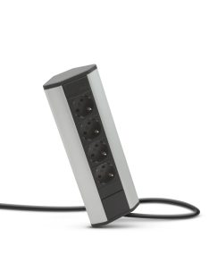 Sarokelosztó 20481 - 4 db 250 V-OS DUGALJ ALUMÍNIUM 