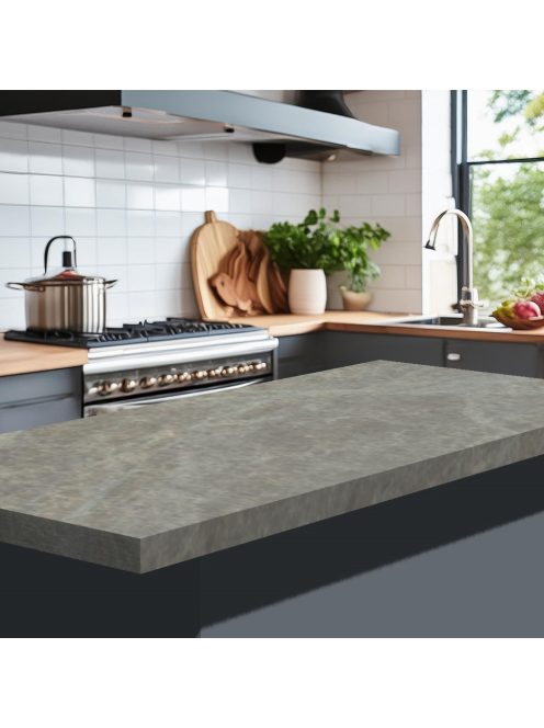 Asztallap 3459 Soapstone grey extra kopásálló fényes 3600x900x38 mm-es