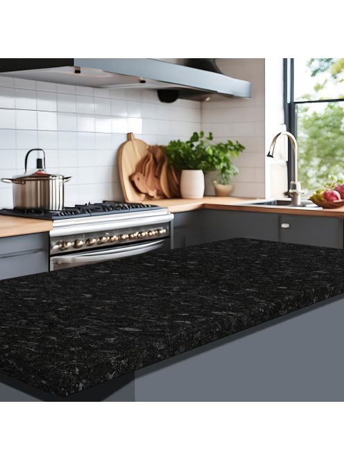 Asztallap K210 Fekete kovakő pe matt 4100x900x38 mm-es