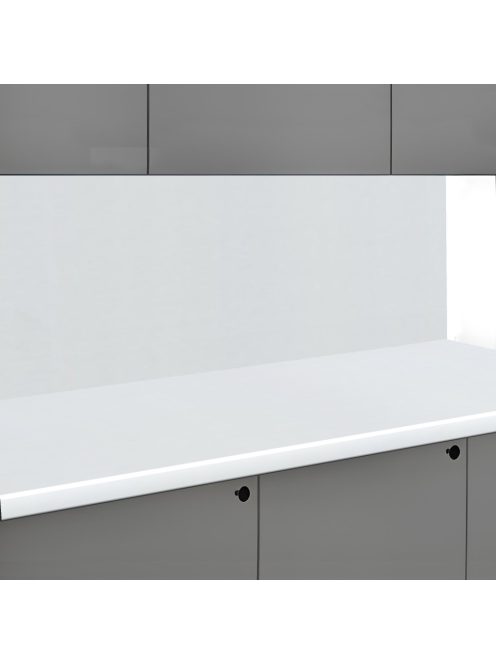 Falburkoló 8685 Hófehér rs matt 4100x640x10 mm-es