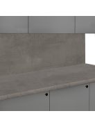 Falburkoló K200 Világosszürke beton rs matt 4100x640x10 mm-es