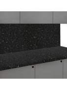 Falburkoló K210 Fekete kovakő pe matt 4100x640x10 mm-es
