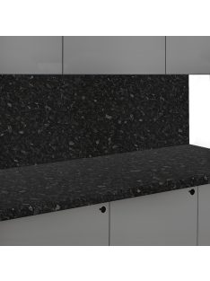 Falburkoló K210 Fekete kovakő pe matt 4100x640x10 mm-es