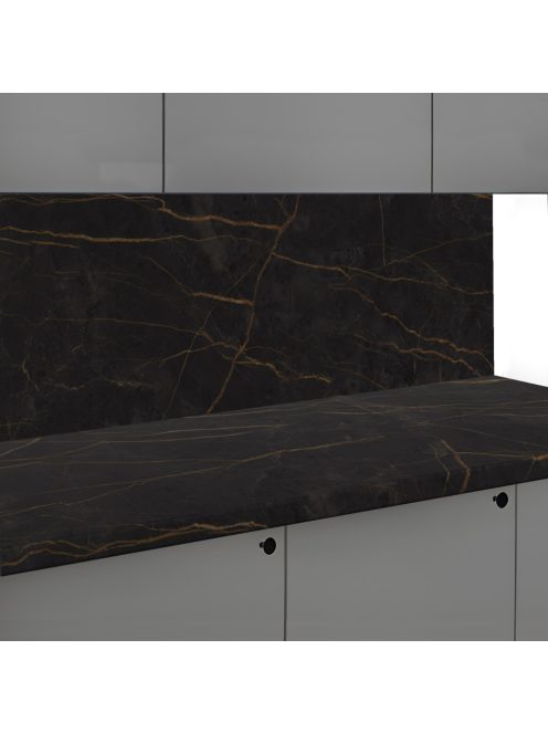 Falburkoló K698 Fekete márvány pn matt 4100x640x10 mm-es