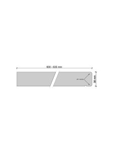 Munkalap I-2820 Black meteor matt 38 mm-es