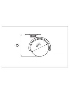 BELTÉRI BÚTORGÖRGŐ 06101 TALPAS 40mm  25kg FEKETE
