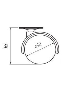   BELTÉRI BÚTORGÖRGŐ 06107 TALPAS, FÉKEZŐS 50mm  30kg FEKETE