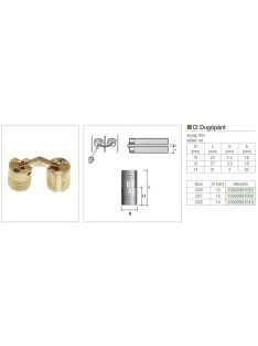BÚTORPÁNT DUGÓPÁNT CI03 ÁTM:10x22mm SÁRGA RÉZ