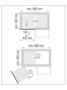   BELSŐ FÉMRÁCS E4213 SAROKVASALAT CSILLAPÍTOTT 860x530x520mm KRÓM-SZÜRKE