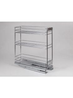   BELSŐ FÉMRÁCS 24272.200 FENÉKLAPRA SZERELHETŐ 3 RÉSZES KIHÚZHATÓ POLC 145x510x475mm KRÓM
