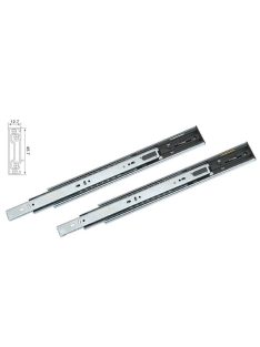   GOLYÓS FIÓKCSÚSZÓ HOME BOX HB 45SC 45mm ÖNBEHÚZÓS CSILLAPÍTOTT 550mm TEHERB.:40kg ACÉL