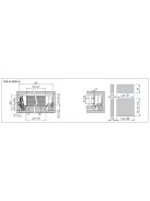 FDS DUPLAFALÚ FÉM FIÓKOLDAL FDS-DF A 270mm, 40kg FEHÉR
