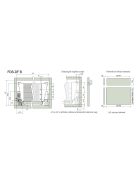 FDS DUPLAFALÚ FÉM FIÓKOLDAL FDS-DF B 350mm MAGASITOTT, 40kg SZÜRKE
