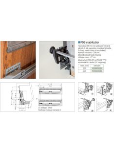 FDS DUPLAFALÚ FÉM FIÓKOLDAL FDS STABILIZÁTOR 550mm ACÉL
