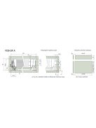 FDS DUPLAFALÚ FÉM FIÓKOLDAL FDS-DF PO-S A PUSH OPEN SZINKR 450mm, 40kg SZÜRKE