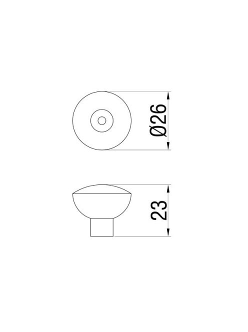 BÚTORFOGANTYÚ MT 1317-26 GOMB KRÓM