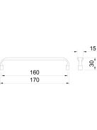 BÚTORFOGANTYÚ 2440-170ZN28 ANTIKOLT EZÜST