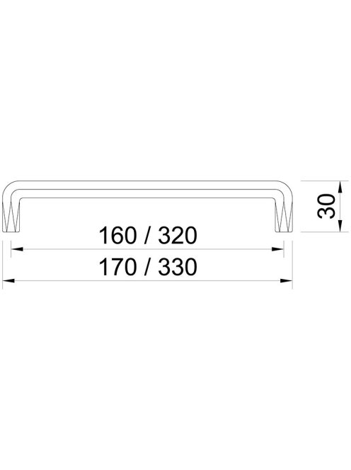 BÚTORFOGANTYÚ 2481-330 ZN75 SZÁLCSISZOLT ACÉL