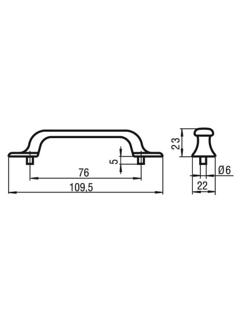 BÚTORFOGANTYÚ 924-108 76 ANTIKOLT BRONZ