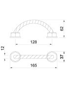 BÚTORFOGANTYÚ 8279-165 I 128mm BÉZS