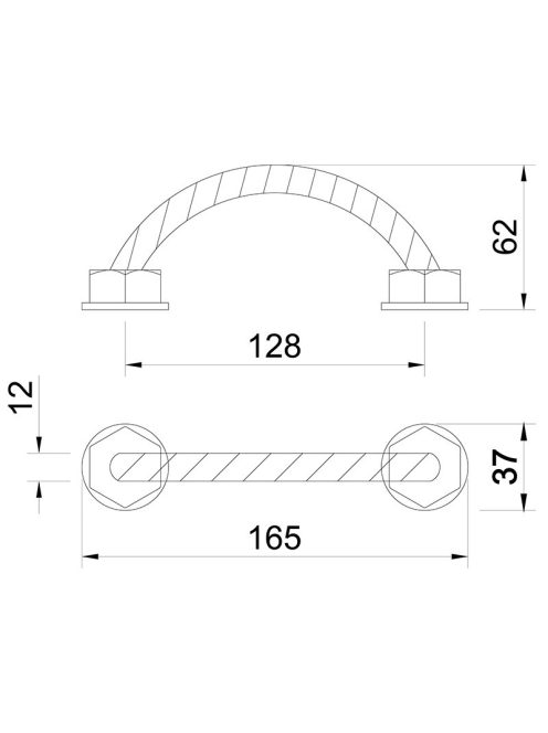 BÚTORFOGANTYÚ 8279-165 I 128mm BÉZS