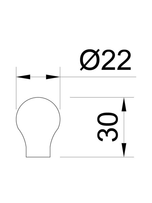 BÚTORFOGANTYÚ 0061-22 GOMB 30mm RÓZSASZÍN