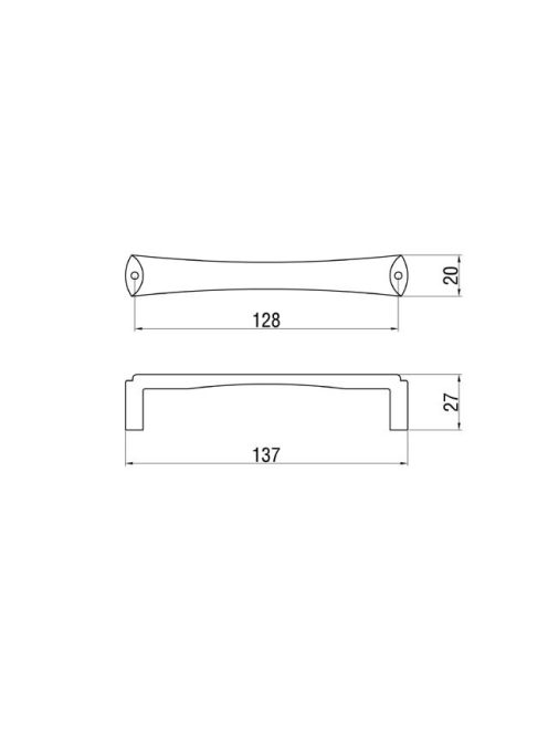 BÚTORFOGANTYÚ C332B/11 128 GALVANIZÁLT NIKKEL