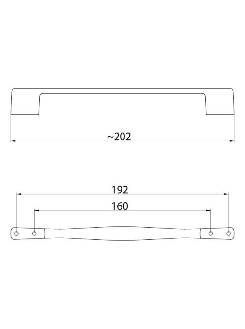 BÚTORFOGANTYÚ 392B/11 160/192 GALVANIZÁLT NIKKEL