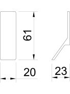 BÚTORFOGANTYÚ 411/32 VILÁGOS KRÓM