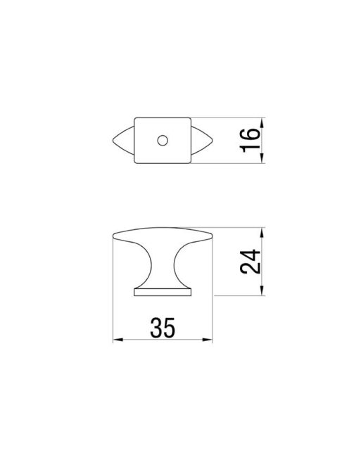 BÚTORFOGANTYÚ 114-000 35x24 ANTIKOLT BRONZ