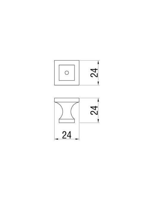 BÚTORFOGANTYÚ 115-000 24x24 ANTIKOLT BRONZ