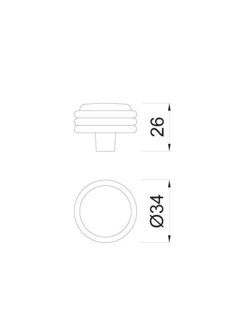 BÚTORFOGANTYÚ P49 GOMB - 34mm ANTIK NIKKEL-FÉNYES FEHÉR