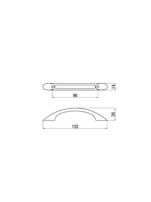 BÚTORFOGANTYÚ T254-96 96 ANTIKOLT BRONZ