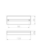 BÚTORFOGANTYÚ EM-603 96MM CSILLÁMOS KRÓM