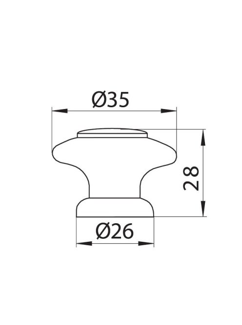 BÚTORFOGANTYÚ S 70-35 GOMB PÁCOLT TÖLGY