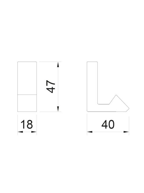 FOGAS ART 4400 18x47x32 mm ANTRACIT SZÜRKE