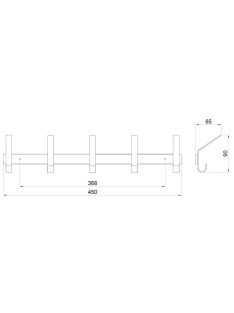FOGASSOR E6091 5 DB AKASZTÓVAL MATT FEKETE