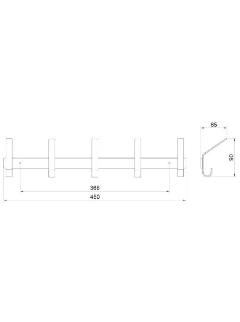 FOGASSOR E6091 5 DB AKASZTÓVAL MATT FEKETE