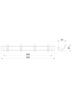 FOGASSOR E6057 4 DB AKASZTÓVAL MATT FEKETE