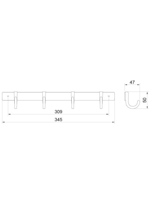 FOGASSOR E6056 4 DB AKASZTÓVAL MATT FEKETE