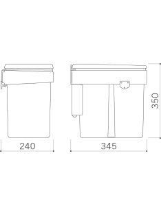 HULLADÉKGYŰJTŐ 8201 20L, 240x345x385mm ANTRACIT