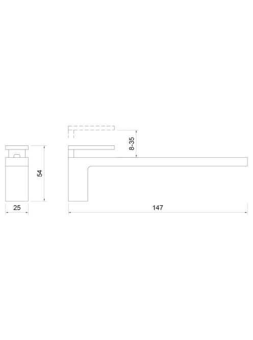 POLCTARTÓ ART RM30B ÁLLÍTHATÓ 25x54x147 mm ANTRACIT SZÜRKE