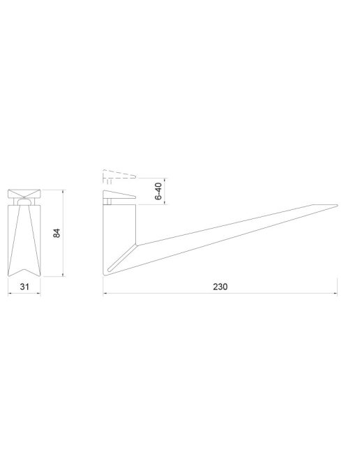 POLCTARTÓ ART RM40A ÁLLÍTHATÓ 31x84x230 mm KRÓM