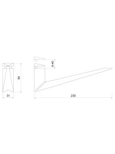 POLCTARTÓ ART RM40A ÁLLÍTHATÓ 31x84x230 mm NIKKEL
