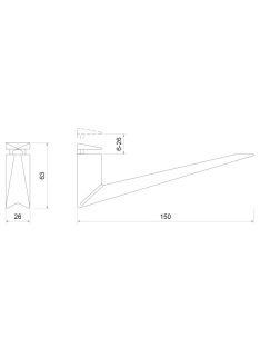 POLCTARTÓ ART RM40B ÁLLÍTHATÓ 26x63x150 mm KRÓM