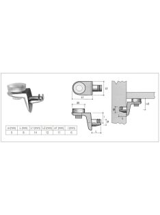 POLCTARTÓ MV03 ÜVEGPOLC TARTÓ 5x22mm NIKKELEZETT