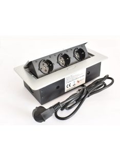   IRODABÚTOR TARTOZÉKOK KONNEKTOR ELOSZTÓ MODULBOX II - 3 DB 230 V-OS DUGALJJAL ALUMÍNIUM