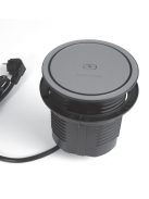  Modulbox IV WC  konnektor elosztó, USB és  vezeték nélküli töltő, FEKETE