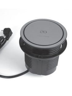    Modulbox IV WC  konnektor elosztó, USB és  vezeték nélküli töltő, FEKETE